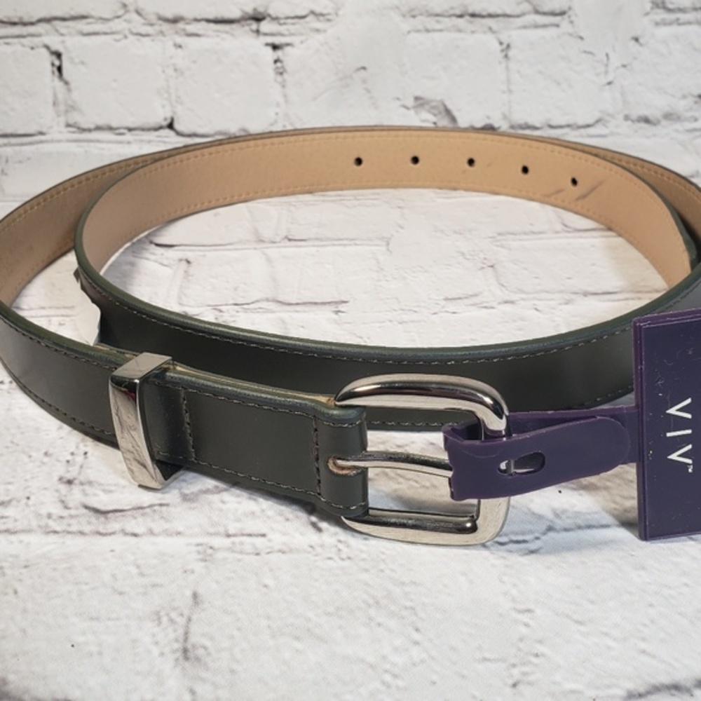 Metal Loop Trouser Belt Ava & Viv Olive Plus XL